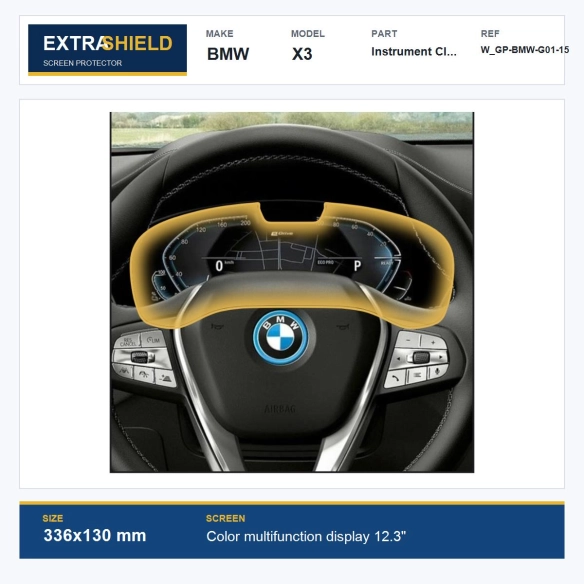 BMW X3 Instrument Cluster ExtraShield Screen Protector