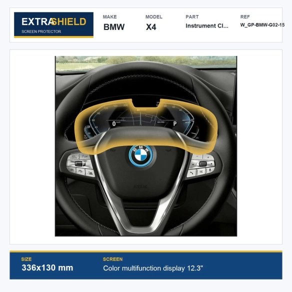BMW X4 Instrument Cluster ExtraShield Screen Protector