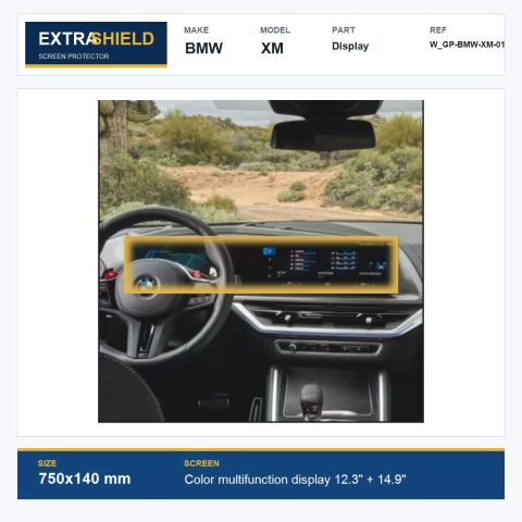 BMW XM Display ExtraShield Screen Protector