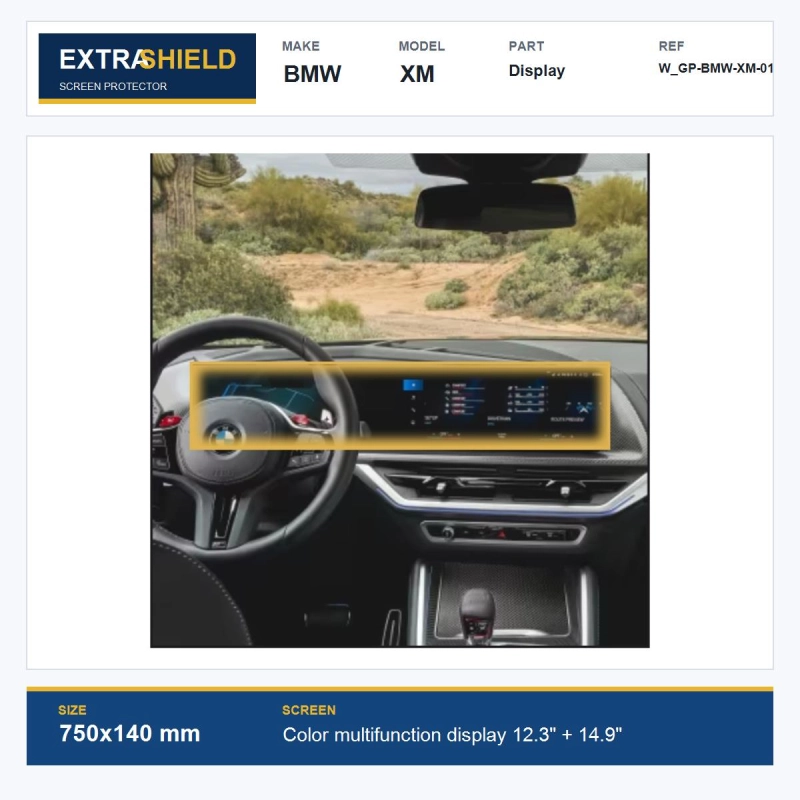 BMW XM Display ExtraShield Screen Protector