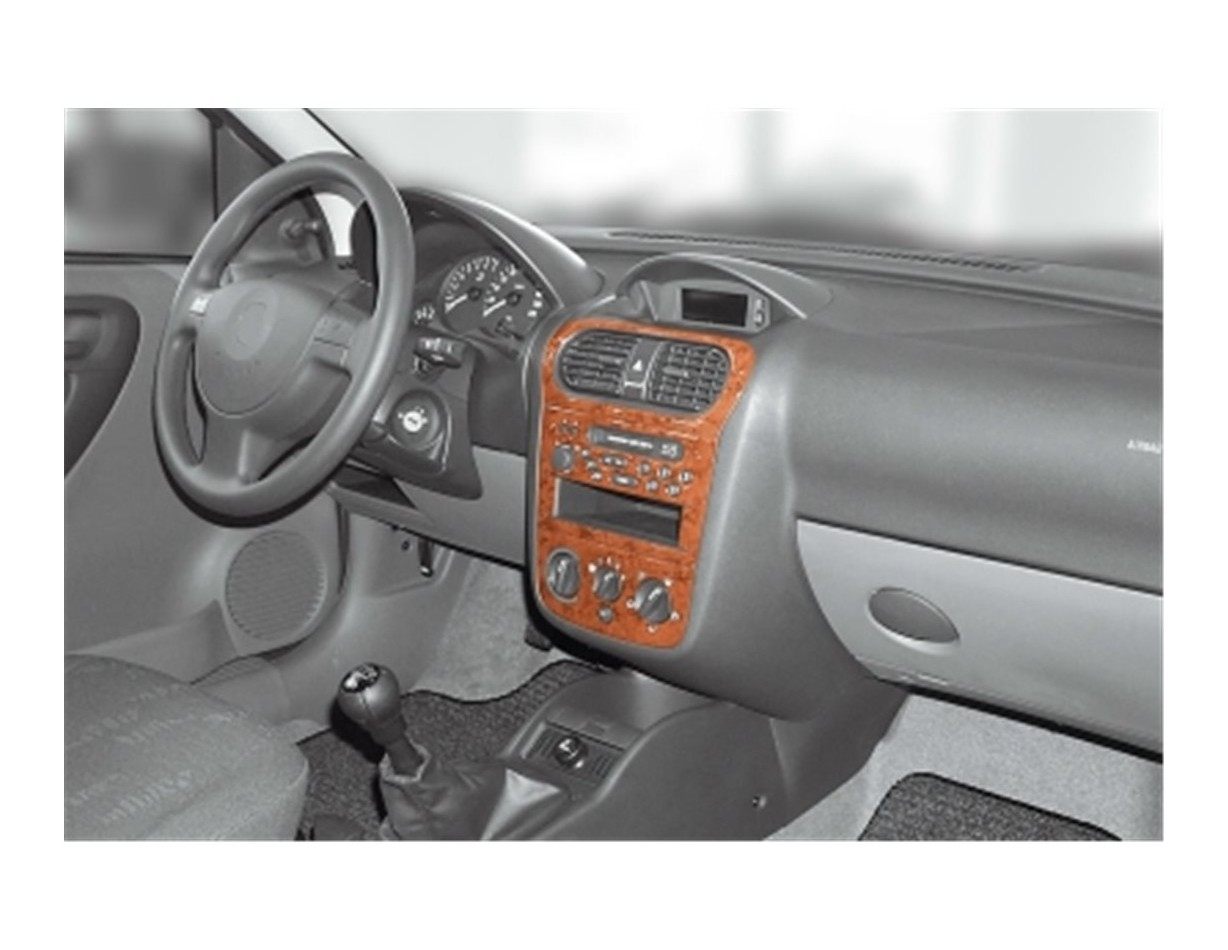 Opel Corsa C – Combo 00-06 Mittelkonsole Armaturendekor Cockpit Dekor 6-Teilige - 1- Cockpit Dekor Innenraum