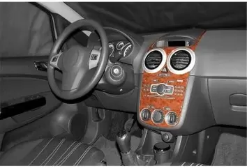 Opel Corsa D 01.2007 3D Inleg dashboard Interieurset aansluitend en pasgemaakt op he 13 -Teile