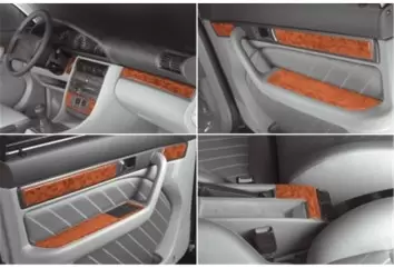 Audi 100 A6 10.90-03.97 3M 3D Interior Dashboard Trim Kit Dash Trim Dekor 22-Parts
