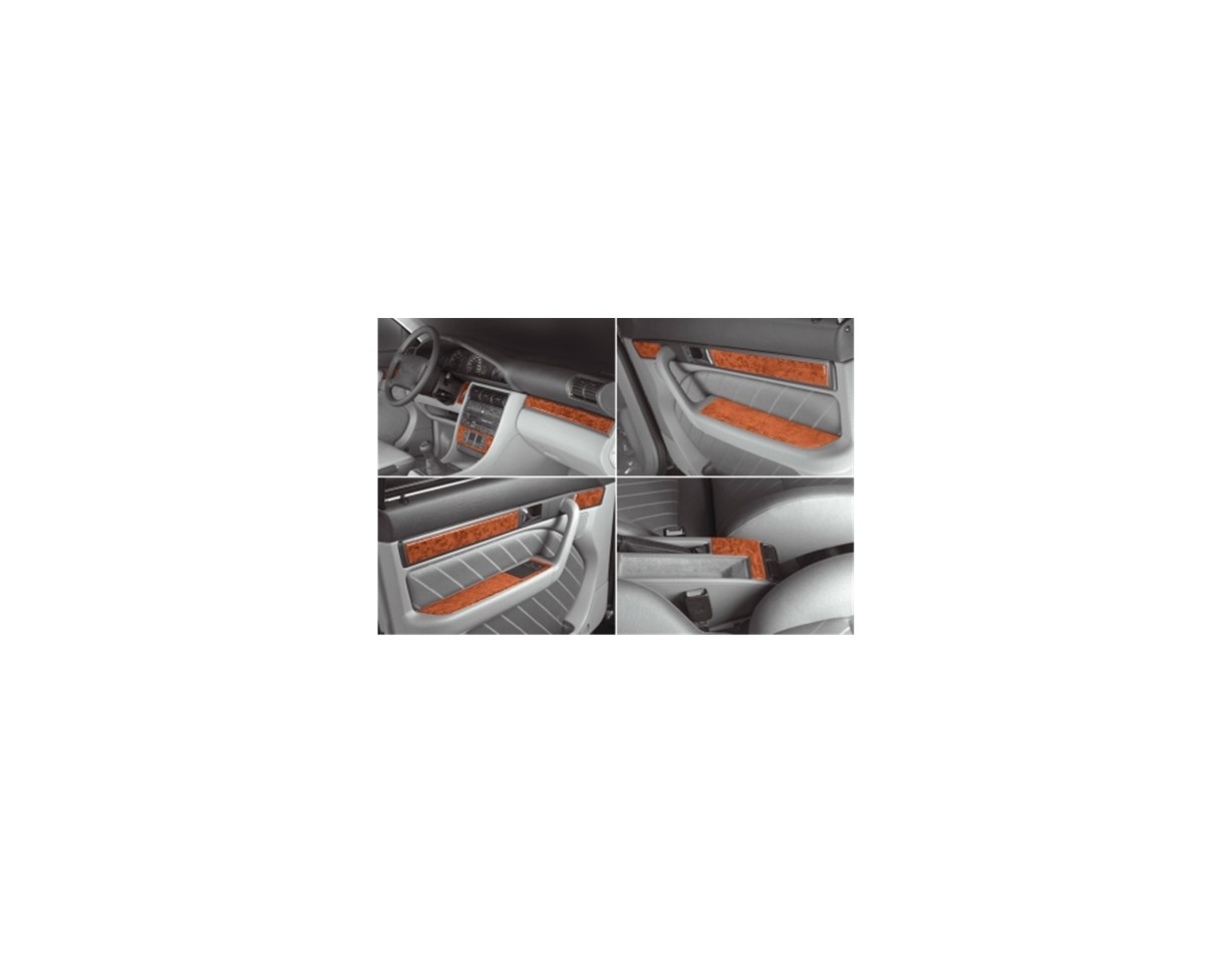 Audi 100 A6 10.90-03.97 3M 3D Interior Dashboard Trim Kit Dash Trim Dekor 22-Parts