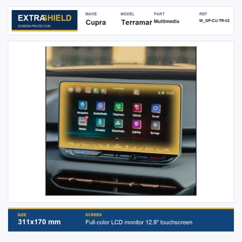 Cupra Terramar Multimedia ExtraShield Screen Protector