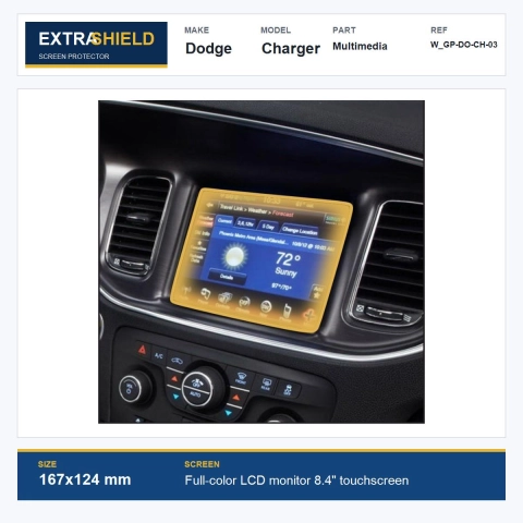 Dodge Charger Multimedia ExtraShield Screen Protector