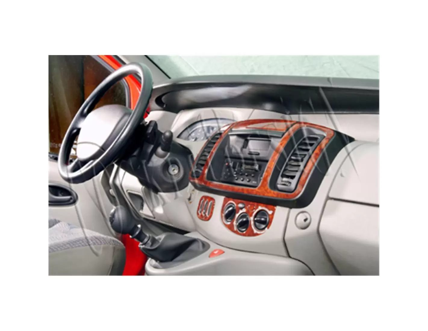 Opel Vivaro 01.01 - 12.06 Kit Rivestimento Cruscotto all'interno del veicolo Cruscotti personalizzati 6-Decori