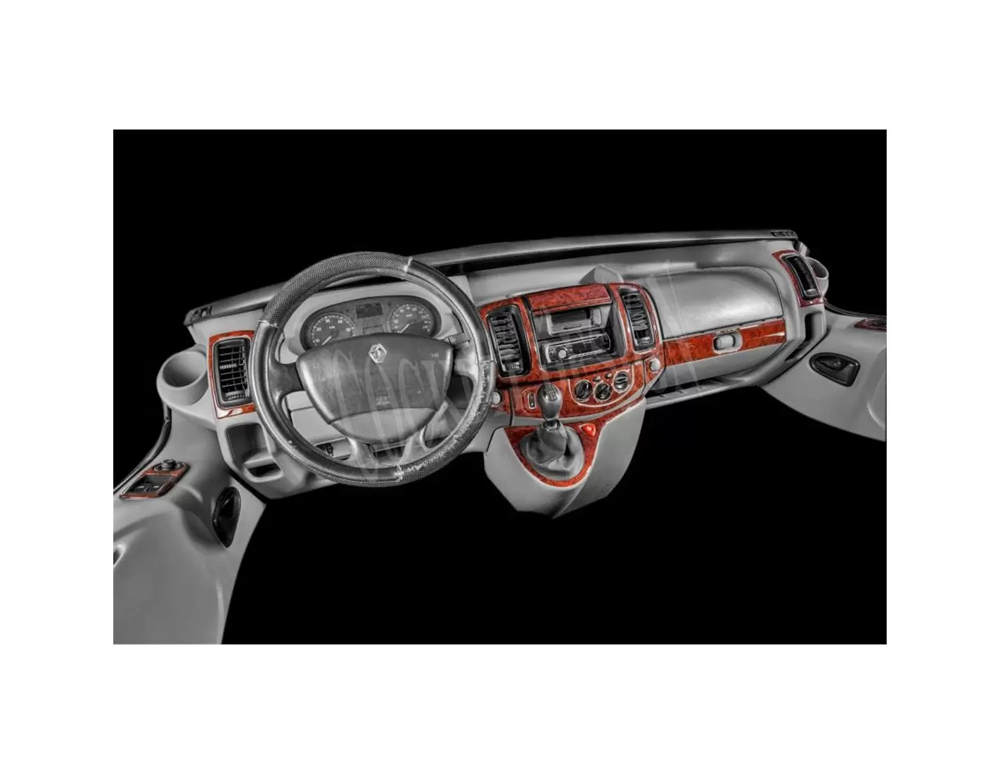 Opel Vivaro 01.07-01.11 3D Decor de carlinga su interior del coche 17-Partes