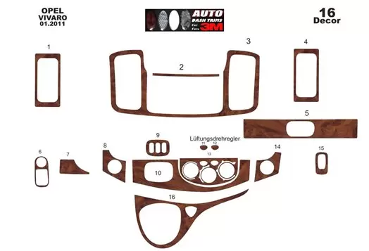 Vauxhall vivaro online interior parts