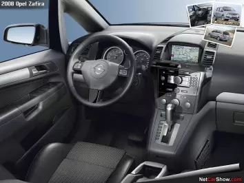 Opel Zafira B 01.06-12.10 3D Decor de carlinga su interior del coche 4-Partes