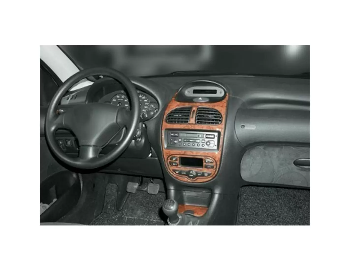 Peugeot 206 10.01 - 01.10 Kit Rivestimento Cruscotto all'interno del veicolo Cruscotti personalizzati 10-Decori