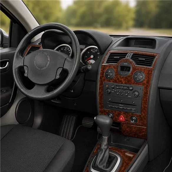 Renault Megane II 2003-2009 kit salpicadero 3D, 17 piezas