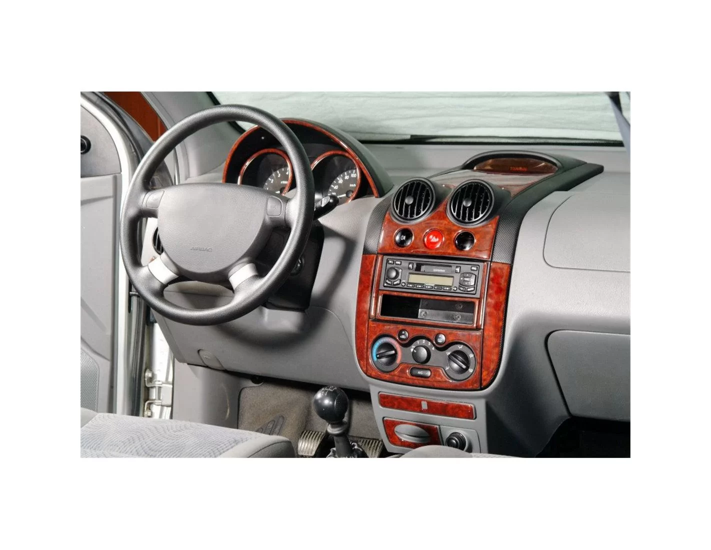 Chevrolet Aveo 03.04-01.06 3M 3D Interior Dashboard Trim Kit Dash Trim Dekor 29-Parts