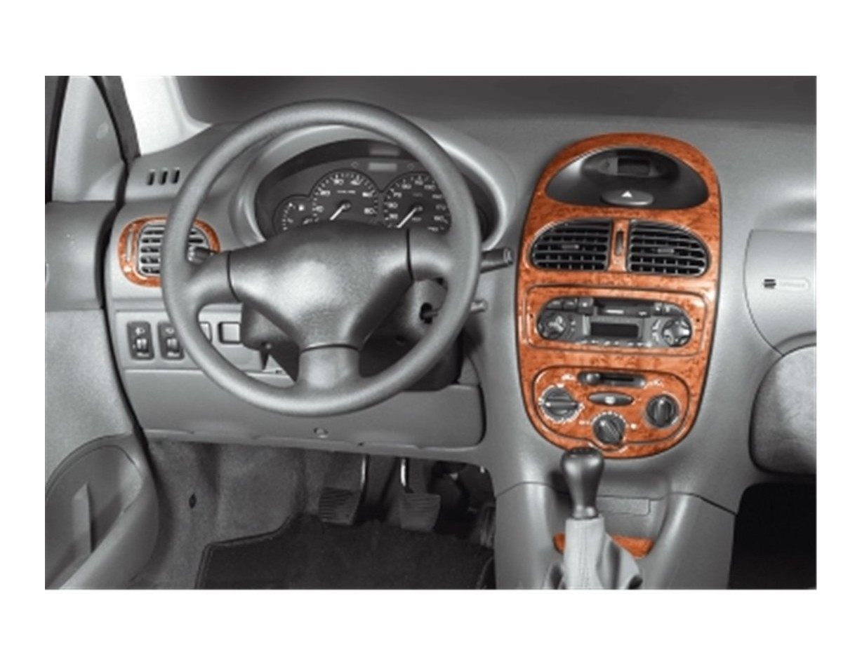 Peugeot 206 10.98-09.01 3M 3D Interior Dashboard Trim Kit Dash Trim Dekor 8-Parts