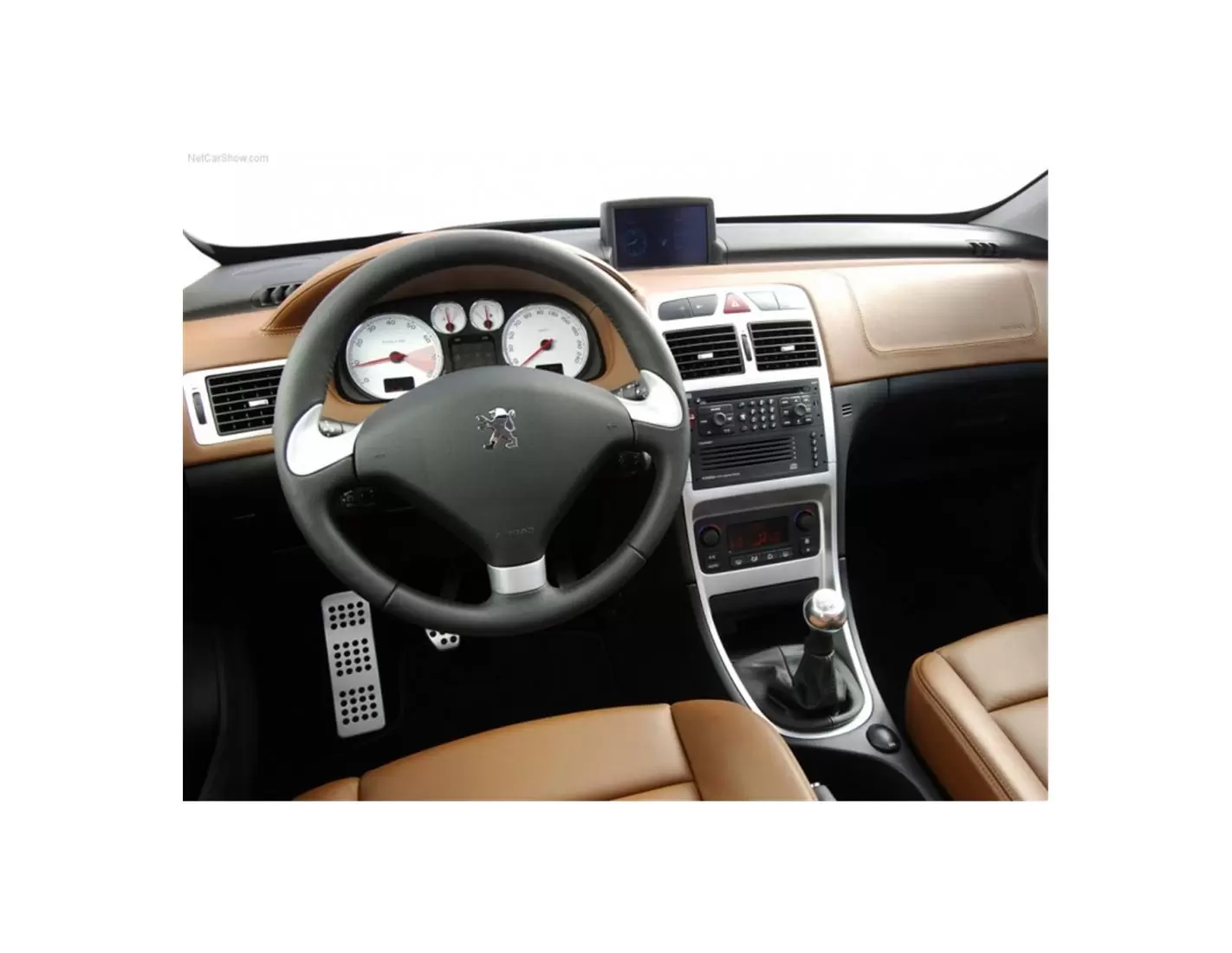 Peugeot 307 02.04-12.08 3D Decor de carlinga su interior del coche 12-Partes