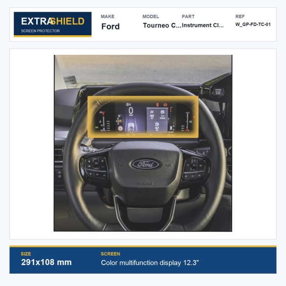 Ford Tourneo Custom Instrument Cluster ExtraShield Screen Protector