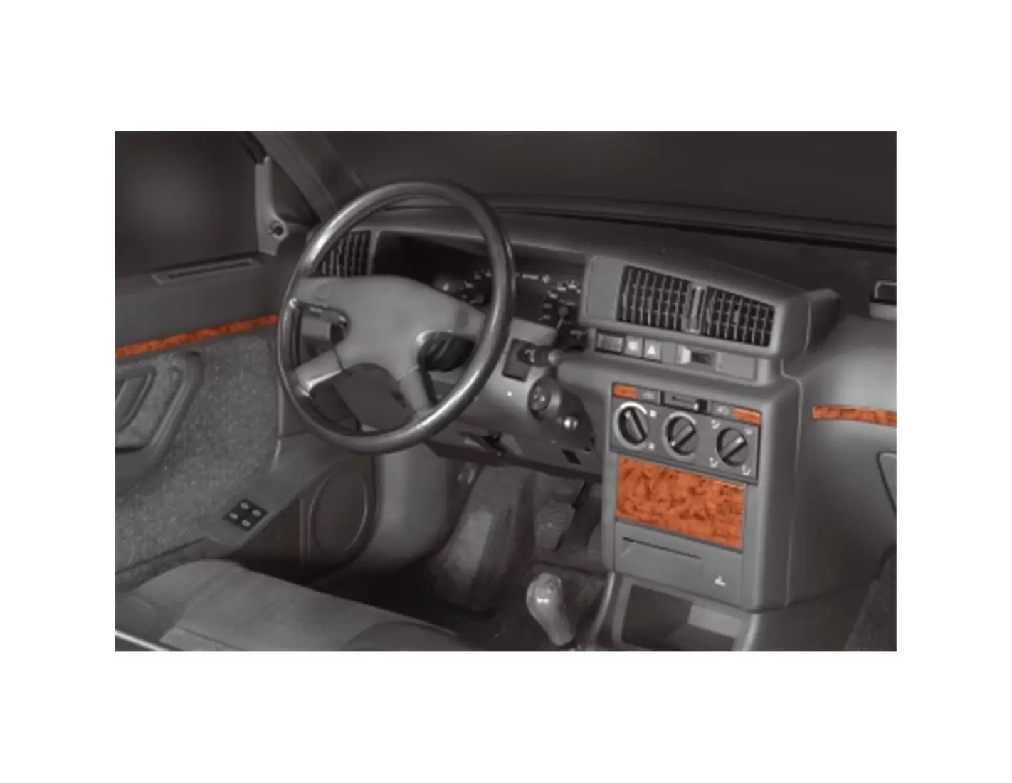Peugeot 405 05.86 - 09.92 3D Inleg dashboard Interieurset aansluitend en pasgemaakt op he 12 -Teile