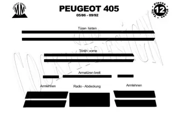 Peugeot 405 86-92 Kit la décoration du tableau de bord 12-Pièce - 2 - habillage decor de tableau de bord
