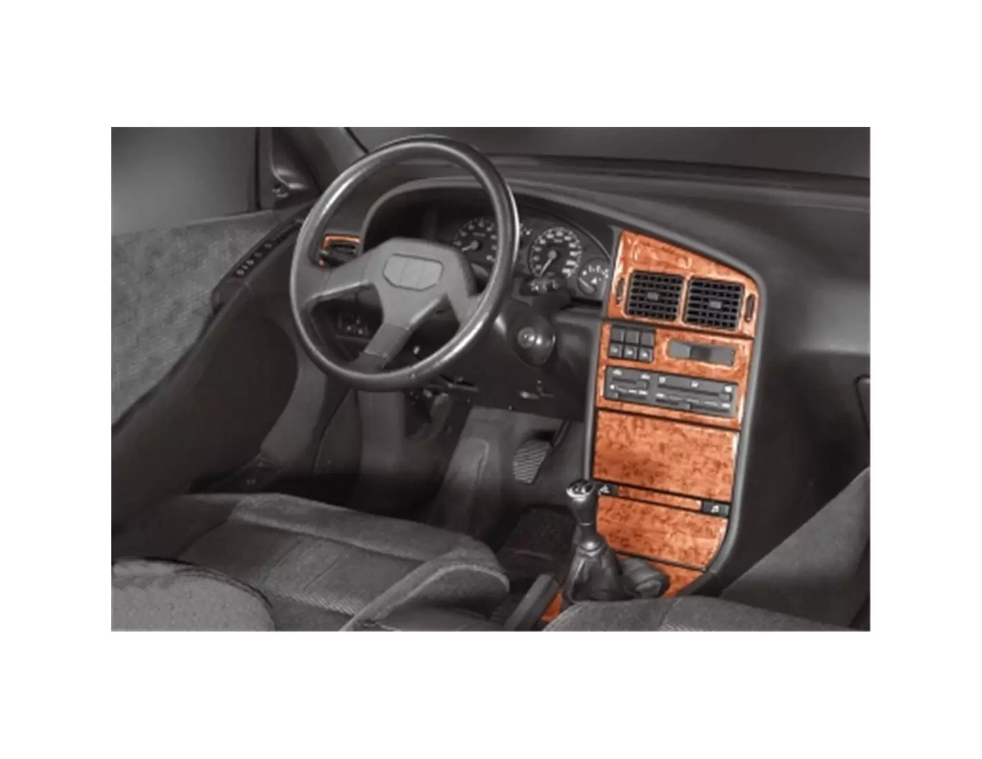 Peugeot 405 09.92-06.95 3D Decor de carlinga su interior del coche 9-Partes