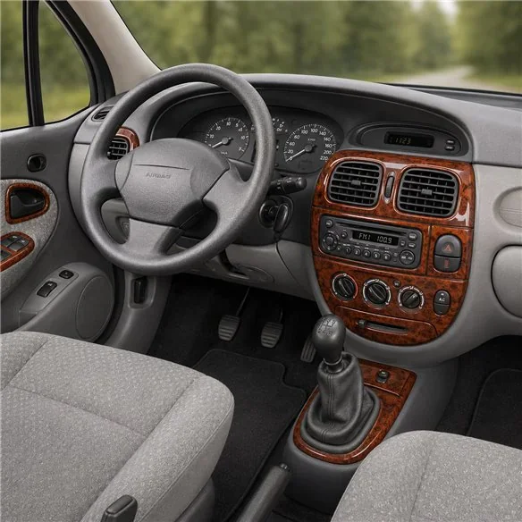 Renault Megane Scenic 1999-2003 kit salpicadero 3D, 19 piezas