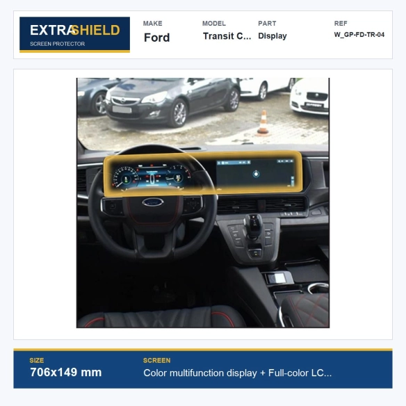 Ford Transit Custom Display ExtraShield Screen Protector