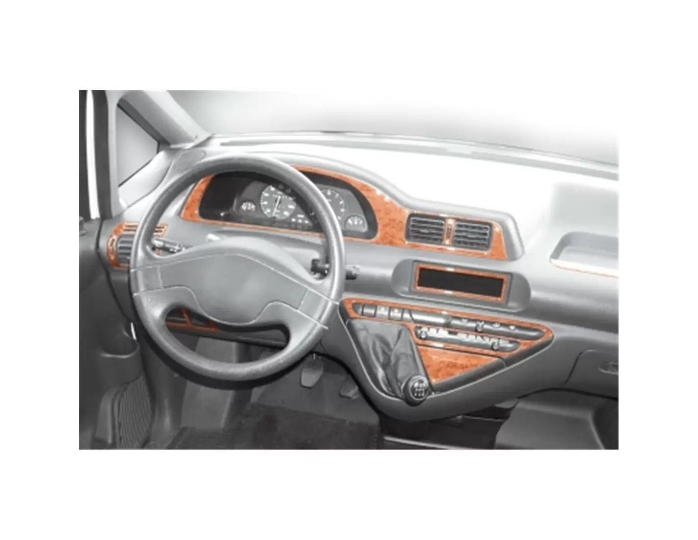 Peugeot Expert 01.96-12.06 3D Decor de carlinga su interior del coche 9-Partes