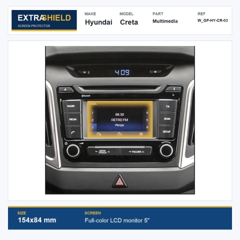 Hyundai Creta Multimedia ExtraShield Screen Protector