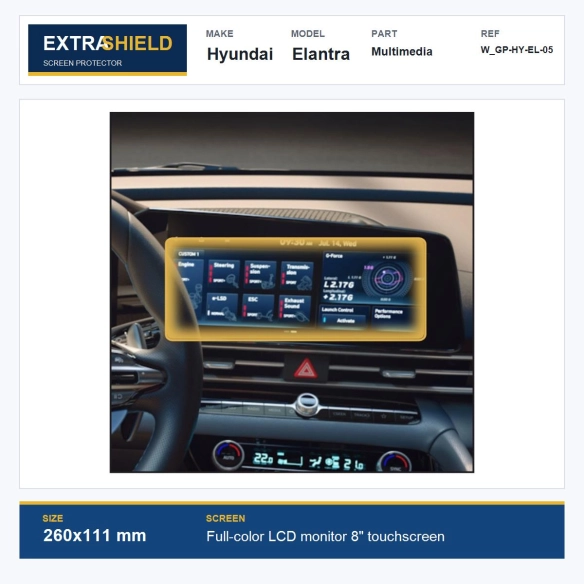 Hyundai Elantra Multimedia ExtraShield Screen Protector