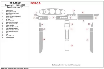 Porsche 911 1989-1997 Gearsometer Type A Interior BD Dash Trim Kit
