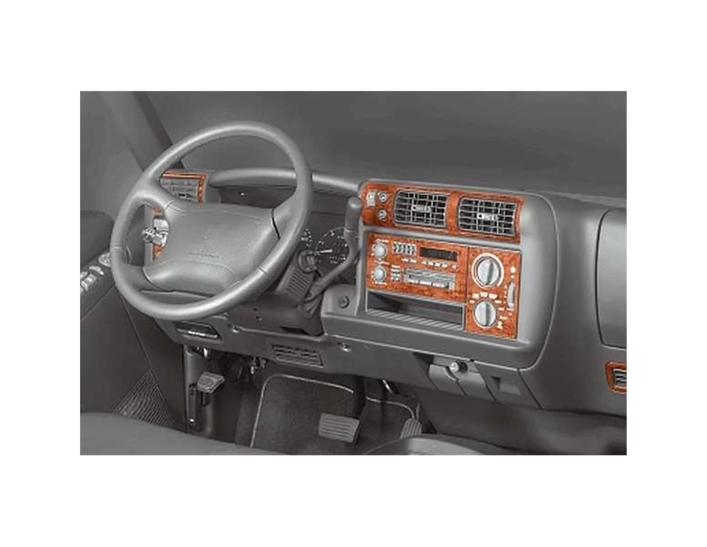 Chevrolet Blazer 01.1995 3M 3D Interior Dashboard Trim Kit Dash Trim Dekor 17-Parts