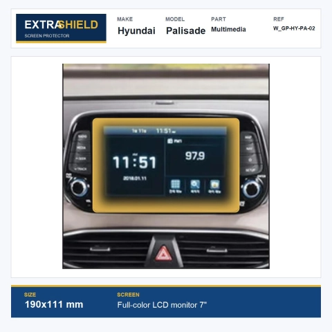 Hyundai Palisade Multimedia ExtraShield Screen Protector