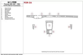 Porsche 944 1985-1994 Full Set Interior BD Dash Trim Kit