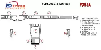 Porsche 944 1985-1994 Voll Satz BD innenausstattung armaturendekor cockpit dekor - 3- Cockpit Dekor Innenraum