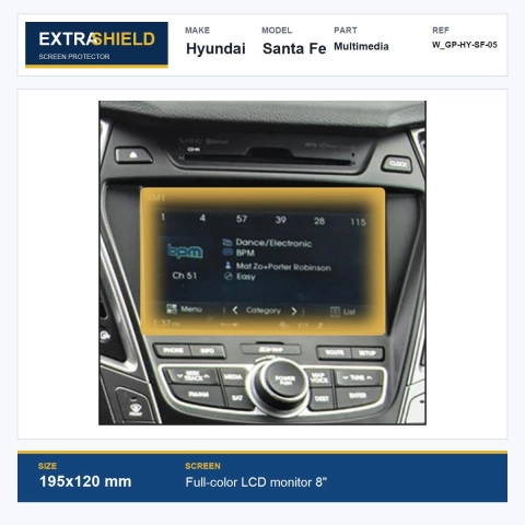 Hyundai Santa Fe Multimedia ExtraShield Screen Protector