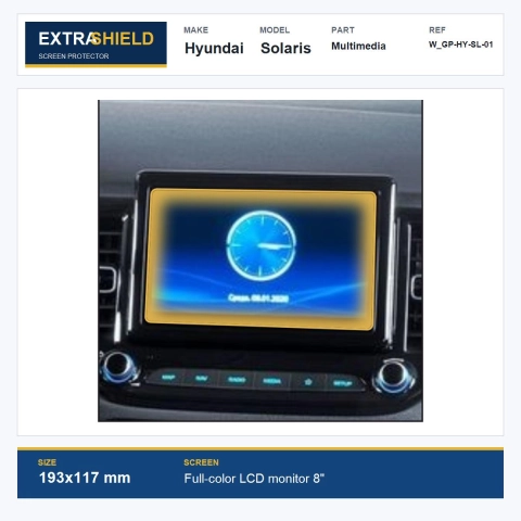 Hyundai Solaris Multimedia ExtraShield Screen Protector