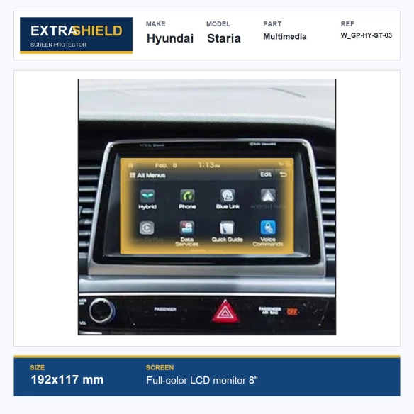 Hyundai Staria Multimedia ExtraShield Screen Protector