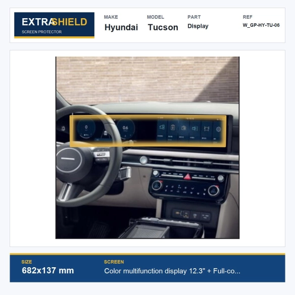 Hyundai Tucson Display ExtraShield Screen Protector