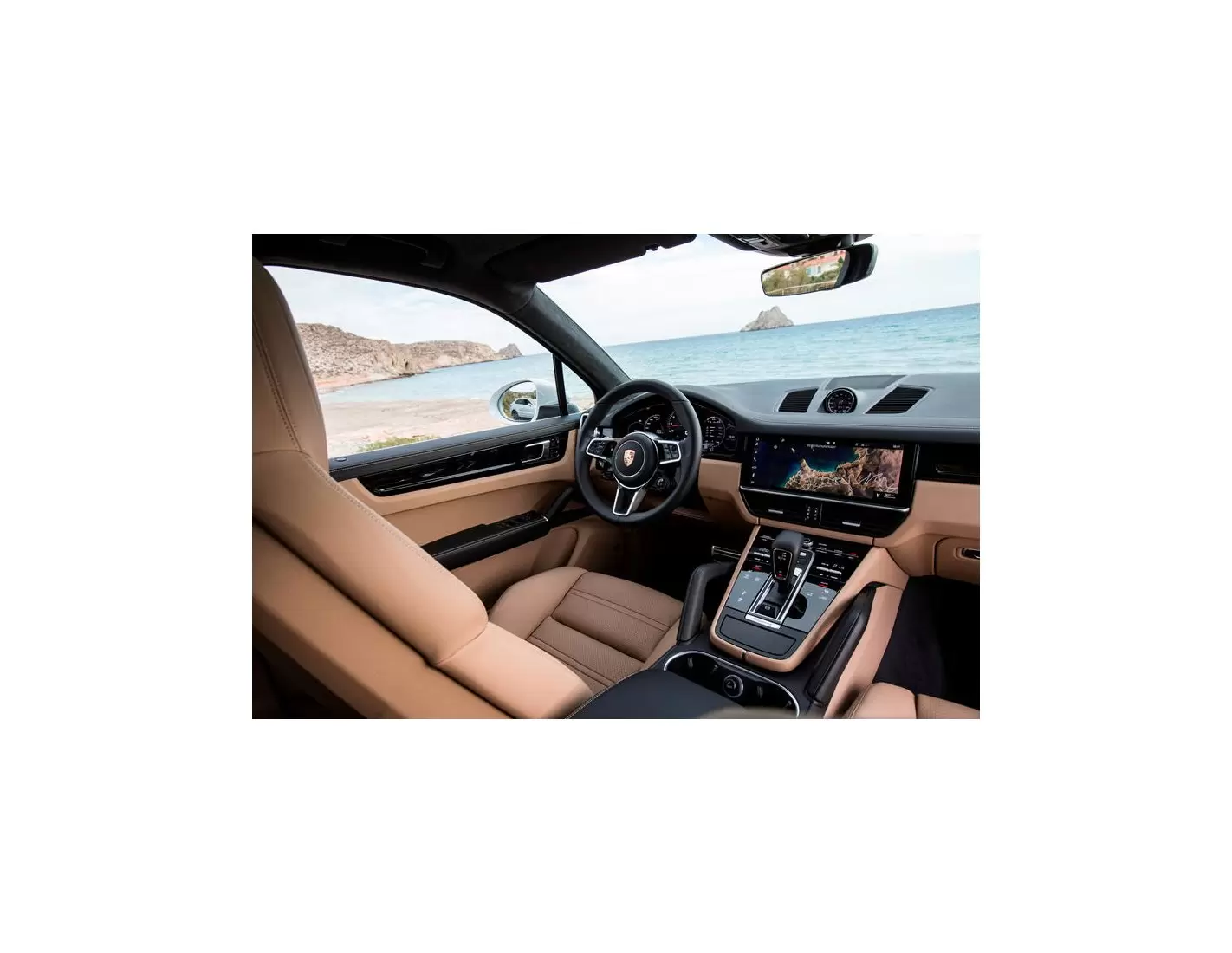 Porsche Cayenne 2018 9Y0 / 9Y3 Mittelkonsole Armaturendekor Cockpit Dekor 87-Teilige - 1- Cockpit Dekor Innenraum