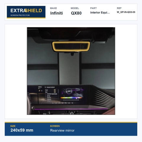 Infiniti QX80 Interior Equipment ExtraShield Screen Protector
