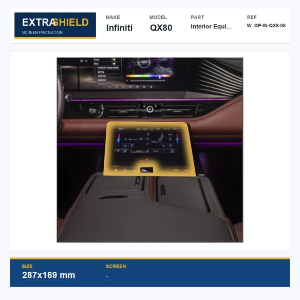 Infiniti QX80 Interior Equipment ExtraShield Screen Protector