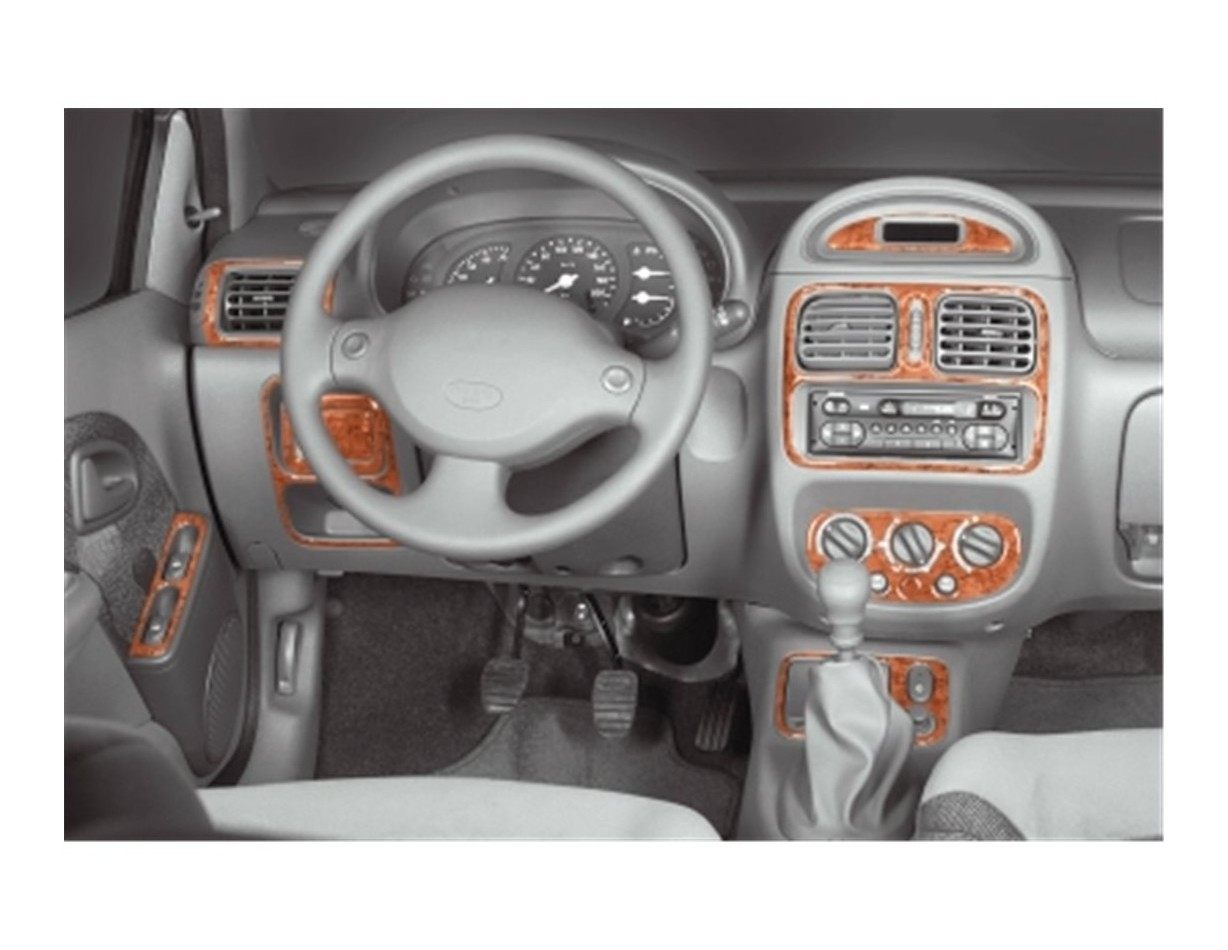 Renault Clio 06.98-05.01 3D Decor de carlinga su interior del coche 18-Partes