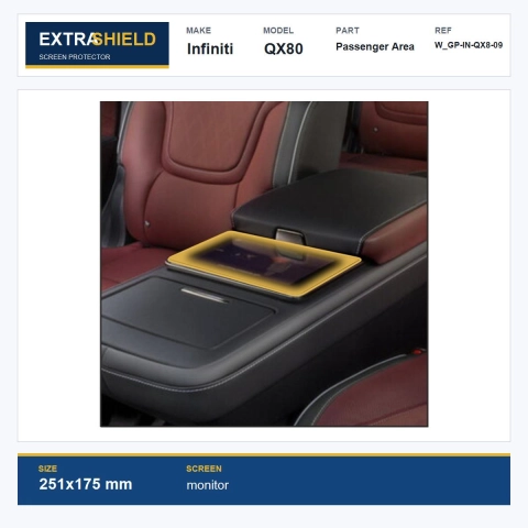 Infiniti QX80 Passenger Area ExtraShield Screen Protector