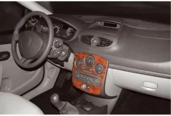 Renault Clio - 3 09.05 - 08.12 3D Inleg dashboard Interieurset aansluitend en pasgemaakt op he 9 -Teile