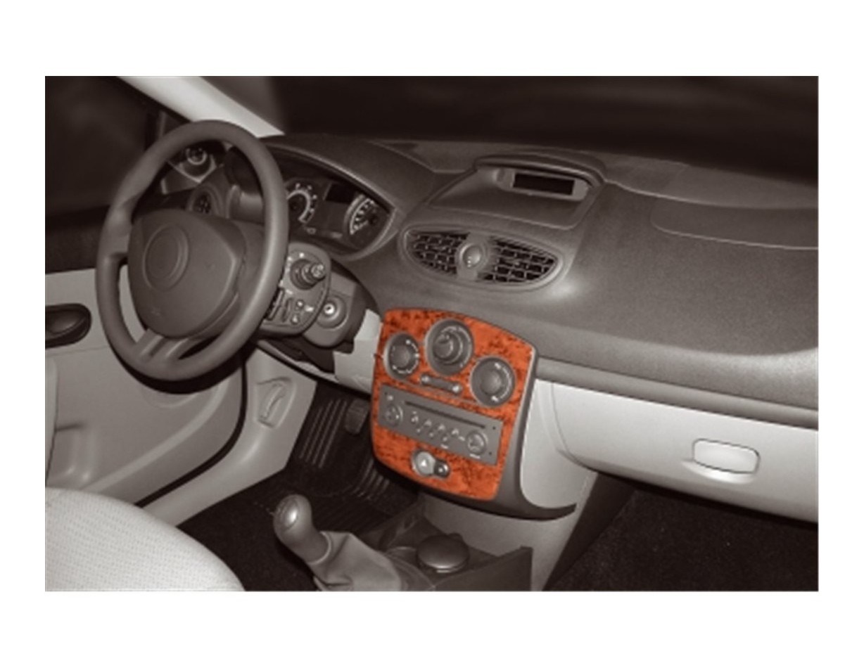 Renault Clio - 3 09.05 - 08.12 Kit Rivestimento Cruscotto all'interno del veicolo Cruscotti personalizzati 9-Decori