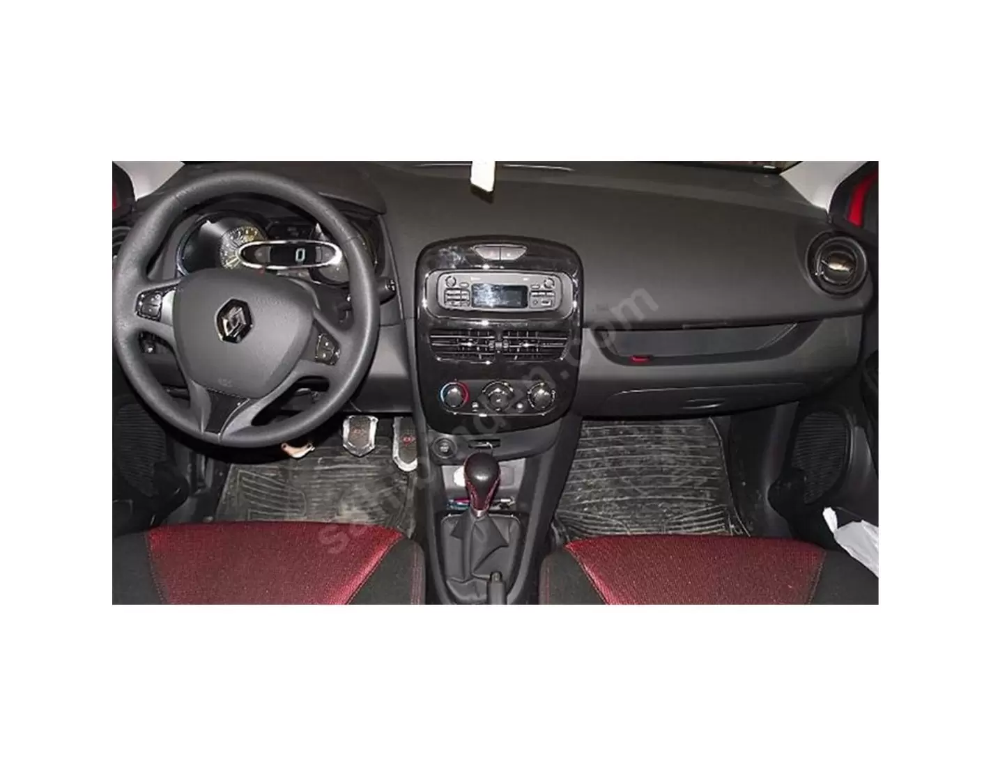 Acheter Chrome voiture intérieur volant bouton décor cadre couverture  garniture pour Renault Clio 4 Clio4 2013 2015 2018 décoration