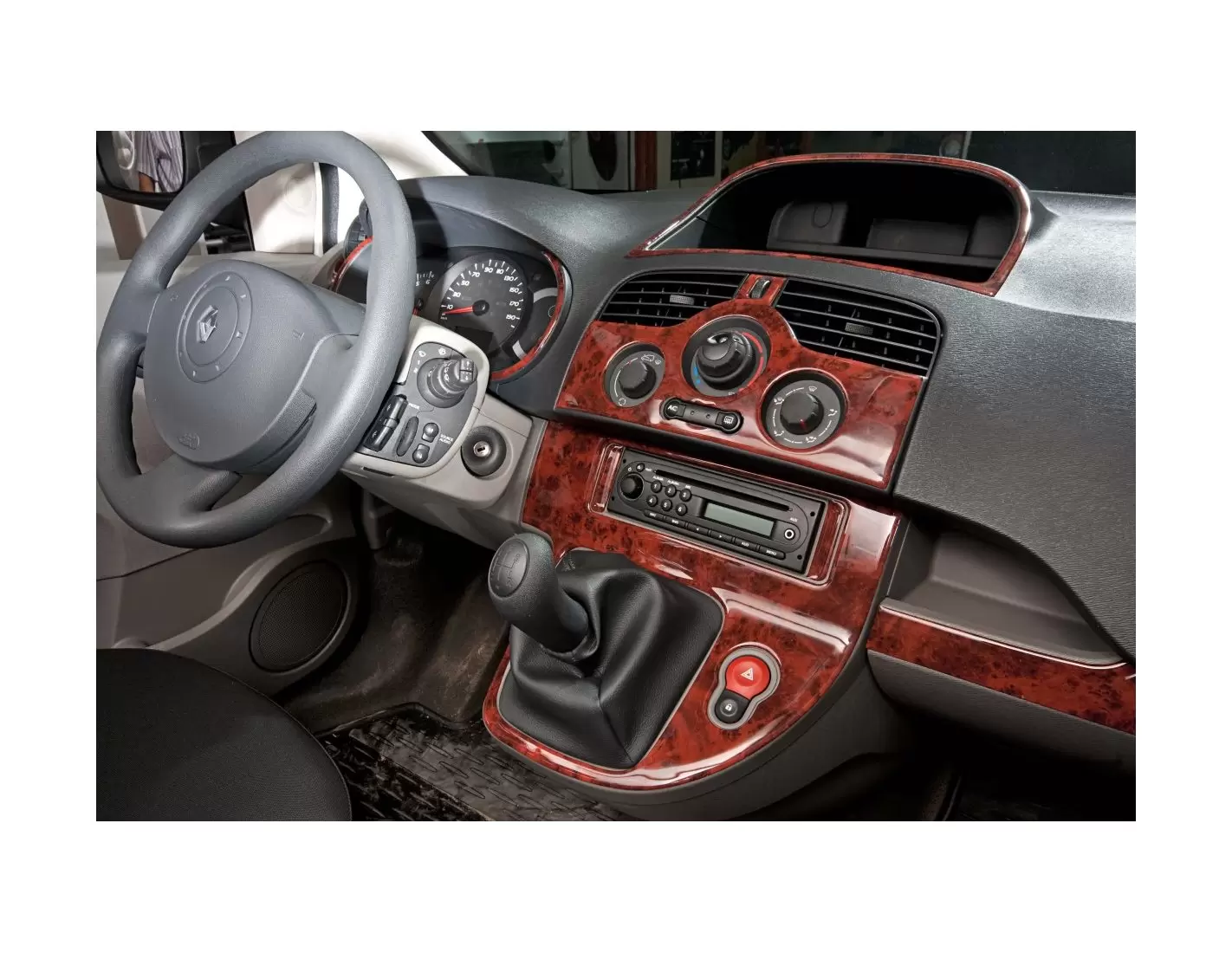 RENAULT Renault Kangoo 10.2008 3M 3D Interior Dashboard Trim Kit Dash Trim Dekor 14-Parts €38.49