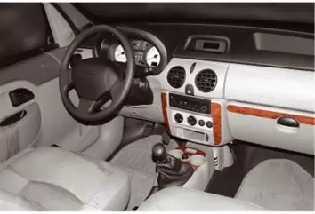 Renault Kangoo-Nissan Kubistar 06.98 - 09.08 3D Inleg dashboard Interieurset aansluitend en pasgemaakt op he 10 -Teile