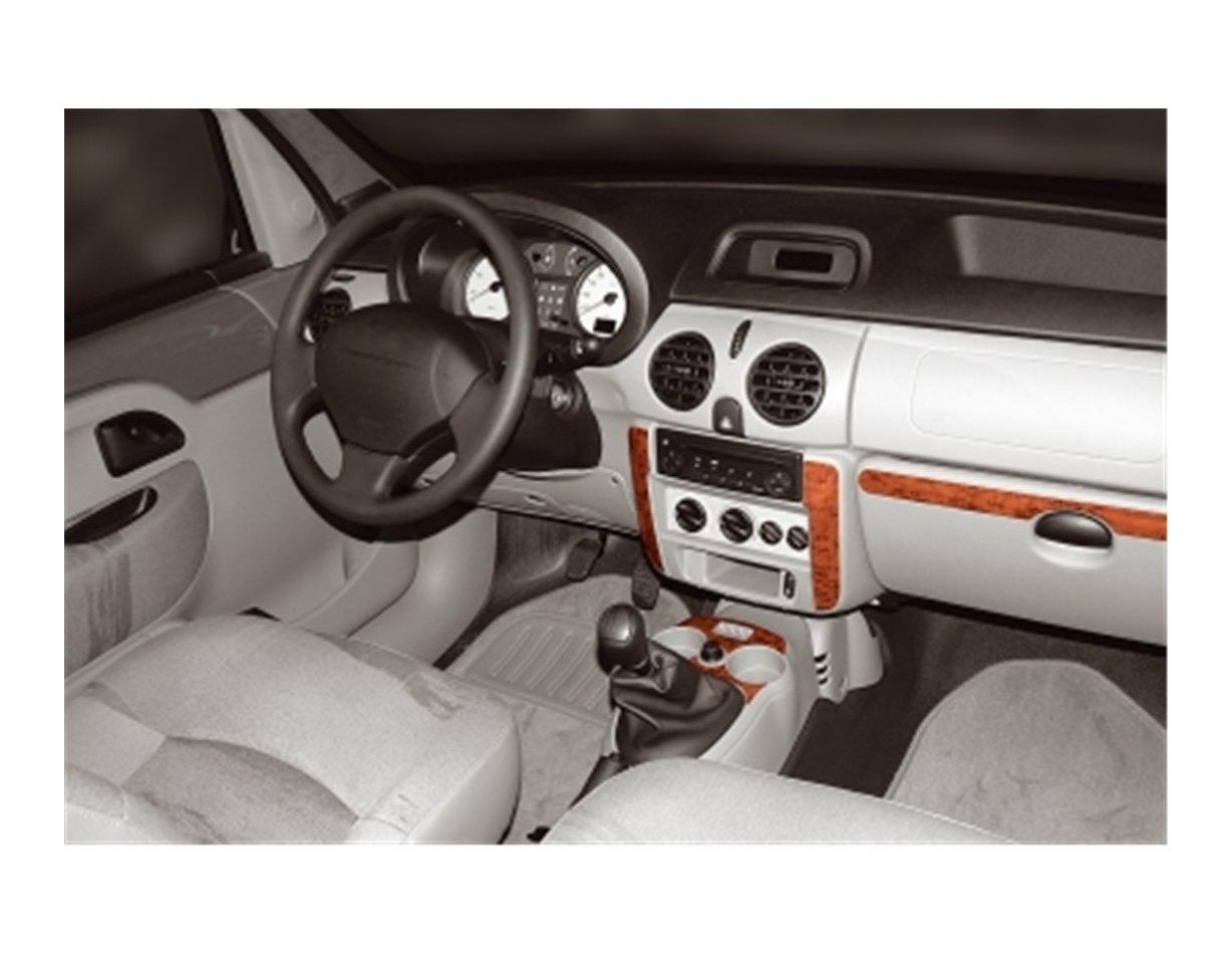 Renault Kangoo-Nissan Kubistar 06.98 - 09.08 3D Inleg dashboard Interieurset aansluitend en pasgemaakt op he 10 -Teile