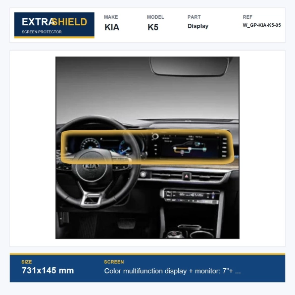 KIA K5 Display ExtraShield Screen Protector