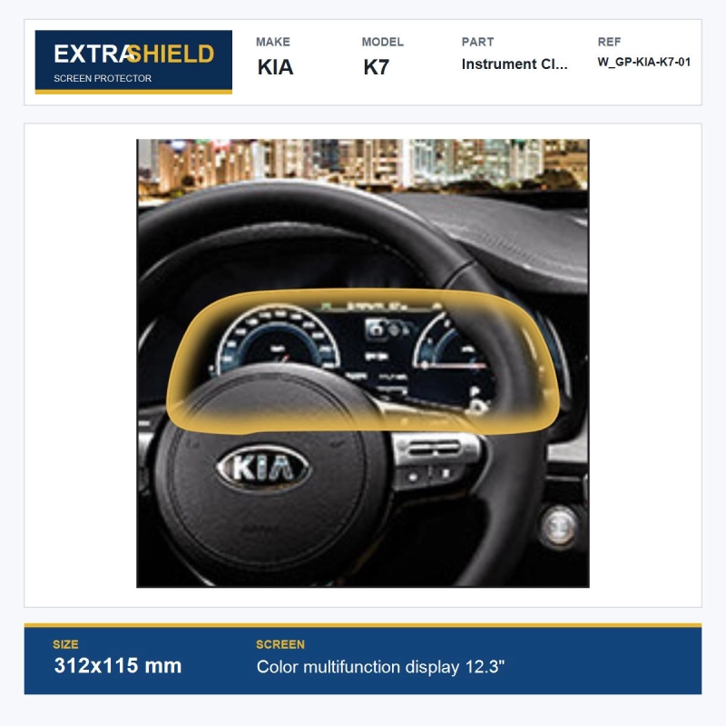 KIA K7 Instrument Cluster ExtraShield Screen Protector
